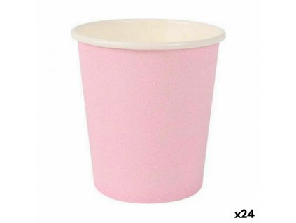 Sada jednorazových pohárov Algon Kartón Ružová 120 ml (Pack 24 x 20 ks)