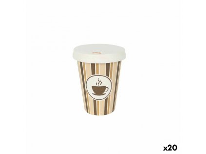 Sada jednorazových pohárov na kávu Algon S vrchnákom Kartón 220 ml (Pack 20 x 8 ks)
