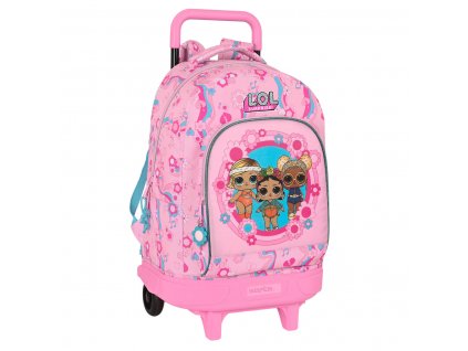 Školská taška na kolieskach LOL Surprise! Glow girl Ružová (33 x 45 x 22 cm)
