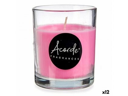 Vonné sviečky v skle Acorde Orchidea Ružová (7 x 7,7 x 7 cm) (12 ks)