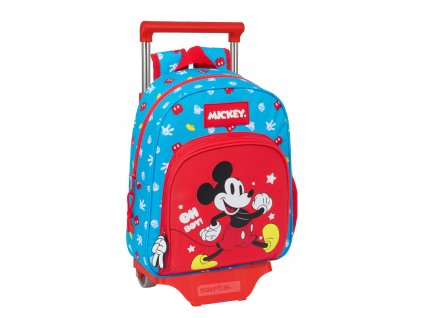 Školská taška na kolieskach Mickey Mouse Clubhouse Fantastic Modrá Červená 28 x 34 x 10 cm