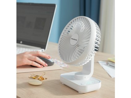 Prenosný nabíjací stolný ventilátor Fanrec InnovaGoods 3600 mAh 13,3 W (Ø 5,4'') (14 x 18 x 7,5 cm)
