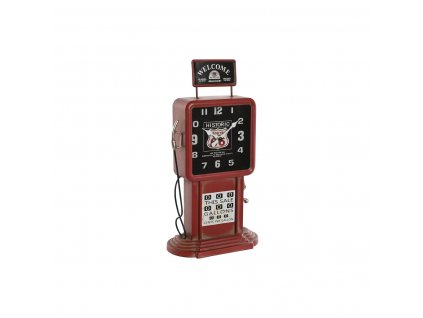 Stolné hodiny Home ESPRIT Čerpacia stanica pohonných hmôt Kov Červená (18 x 10 x 34 cm)