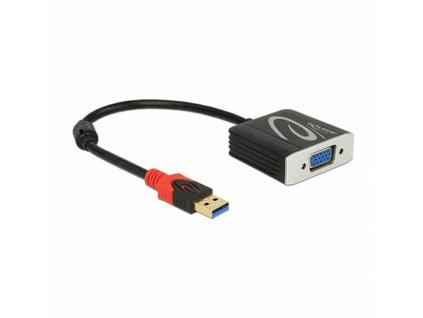 Adaptér USB 3.0 na VGA DELOCK 62738 20 cm Čierna