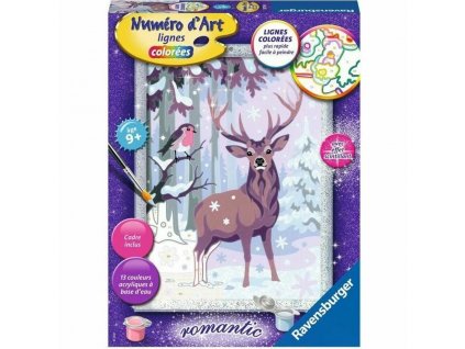 Sada Maľovanie podľa čísiel Ravensburger Romantic Deer