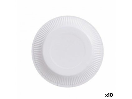 Jednorazové taniere Algon Kartón Okrúhly Biela 18 cm (Pack 10 x 100 ks)