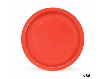 Jednorazové taniere Algon Kartón Červená Okrúhly (20 x 20 x 1,5 cm) (Pack 36 x 10 ks)