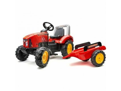 Šliapací traktor s prívesom Falk Supercharger 2020AB Červená