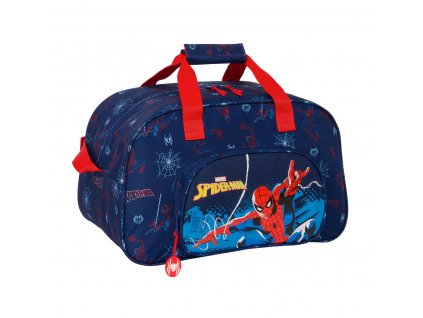 Detská športová taška Spider-Man Neon Námornícka modrá (40 x 24 x 23 cm)