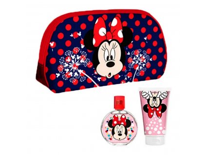 Detský kozmetický set Minnie Mouse EDT 50 ml + Sprchový gél 100 ml + Kozmetická taštička (3 ks)