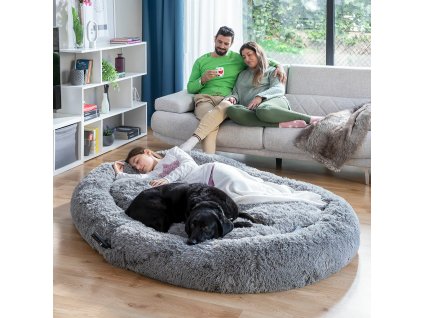 Antistresová posteľ pre psov a pre ľudí XXL Cloft InnovaGoods Sivá
