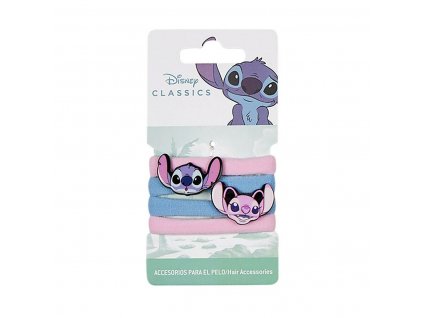 Detské gumičky do vlasov Stitch Viacfarebná (4 ks)