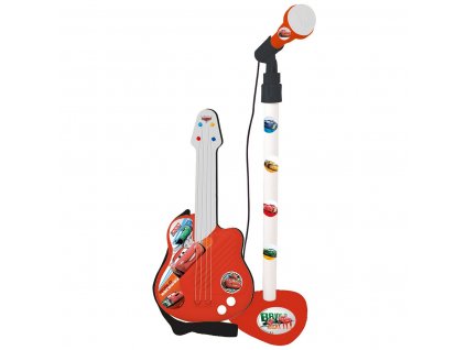 Hudobná hračka Gitara s mikrofónom Cars Červená (+ 3 rokov)