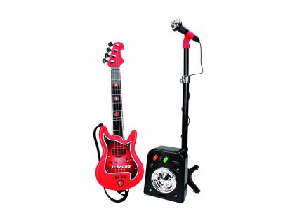Hudobná hračka Detská gitara s mikrofónom Reig Červená