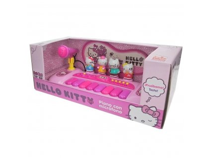 Hudobná hračka klavír s figúrkami Hello Kitty Ružová