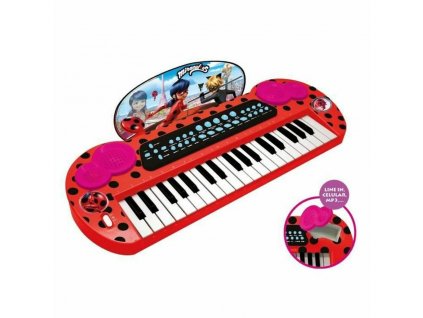 Hudobná hračka klavír Lady Bug Červená