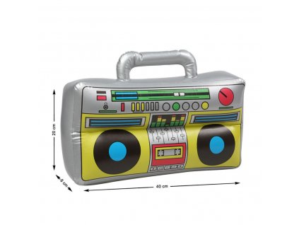 Nafukovací rádioprijímač s magnetofonom ku kostýmu 80. roky (40 x 20 x 8 cm)