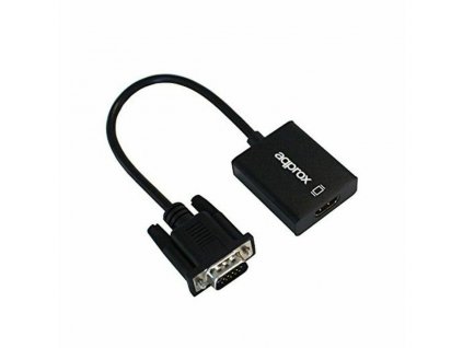 Adaptér VGA na HDMI s Audio approx! APPC25 3,5 mm Micro USB 20 cm 720p/1080i/1080p