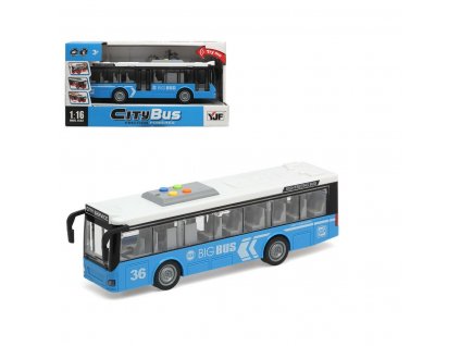 Autobus so zvukom a svetlami City Bus Big Bus Modrá