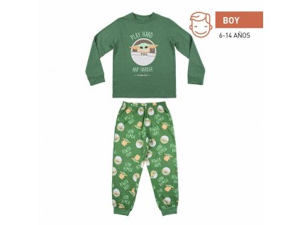 Detské chlapčenské pyžamo The Mandalorian Zelená
