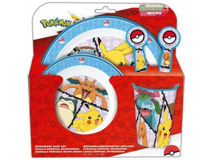 Detská jedálenská súprava na piknik Pokémon Distorsion Polypropylén Vhodný do mikrovlnky