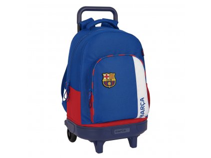 Školská taška na kolieskach F.C. Barcelona Modrá Hnedočervená (33 x 45 x 22 cm)
