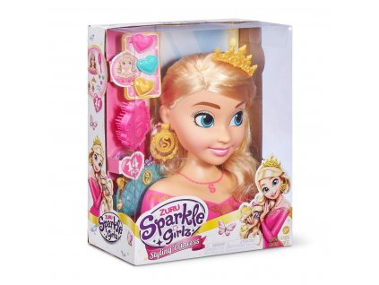 Bábika Hlava na česanie Sparkle Girlz Styling Princess (23 cm)