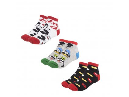 Ponožky Mickey Mouse Unisex 3 párov Viacfarebná