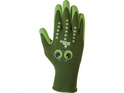 Detské záhradné rukavice JUBA Chobotnica Nylon Latex Zelená