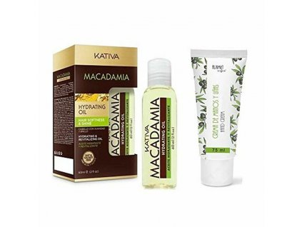 Opravná kozmetická sada (Olej na vlasy + Krém na ruky a nechty) Kativa Macadamia (60 ml + 75 ml)