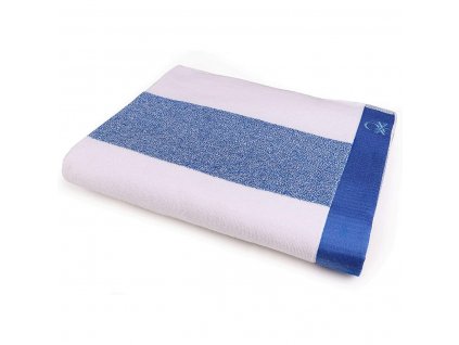Plážová osuška Benetton Pruhovaný 100% bavlna Modrá (90 x 160 cm)
