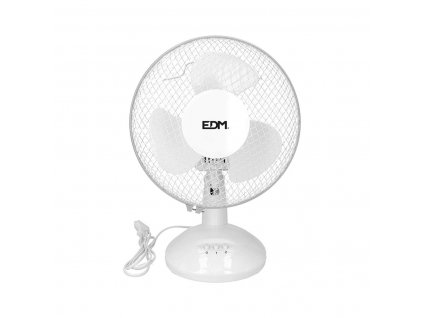 Stolný ventilátor EDM 25 W Biela (Ø 23 x 36 cm)