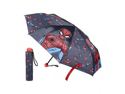 Detský skladací dáždnik Spiderman Sivá (Ø 92 cm)