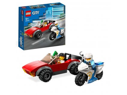 Stavebnica LEGO® City 60392 Naháňačka auta s policajnou motorkou Police & Thief (59 ks)