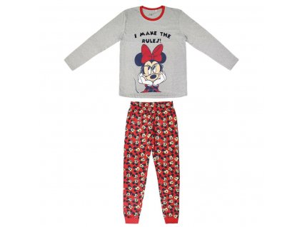 Dámske pyžamo Minnie Mouse Sivá Červená