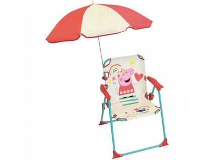 Detská plážová stolička a slnečník Fun House Peppa Pig (65 cm)