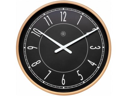 Nástenné hodiny Nextime Plast Zlatá Čierna (30 cm)