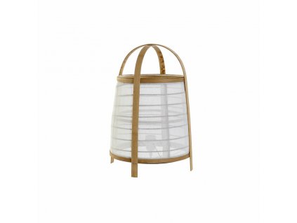 Stolná lampa DKD Home Decor Orientálny Ľan Bambus Biela 220 V 40 W (32 x 32 x 45.5 cm)