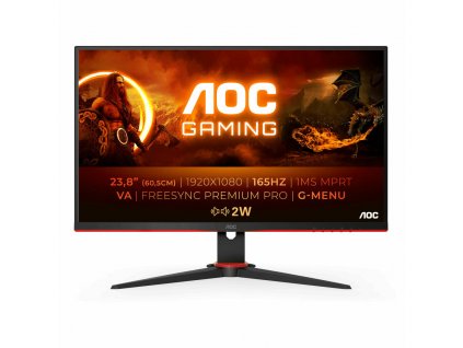 Herný monitor AOC 24G2SAE/BK 23,8" Full HD Červená Čierna