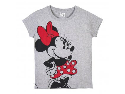 Detské tričko s krátkym rukávom Minnie Mouse 00282 Sivá