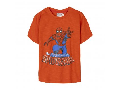 Detské tričko s krátkym rukávom Spider-Man Bavlna Oranžová