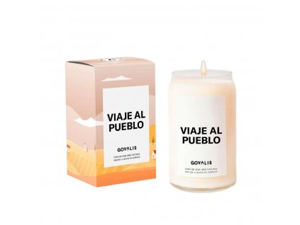 Prírodná sójová vonná sviečka GOVALIS Viaje al Pueblo (500 g)