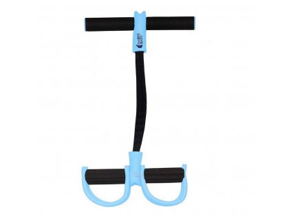 Elastické odolné pásy na cvičenie s podložkami pod nohy LongFit Sport Modrá Čierna