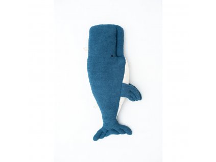 Plyšová hračka pre deti Crochetts OCÉANO Veľryba Tmavo modrá (28 x 75 x 12 cm)
