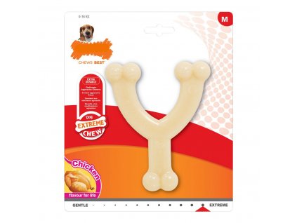 Žuvačka pre psa s príchuťou Nylabone Extreme Chew Wishbone Nylon Extra odolná Kuracie (Veľkosť M)