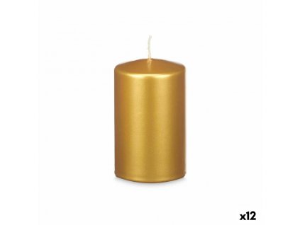 Sada sviečok Zlatá (9 x 15 x 9 cm) (12 ks)