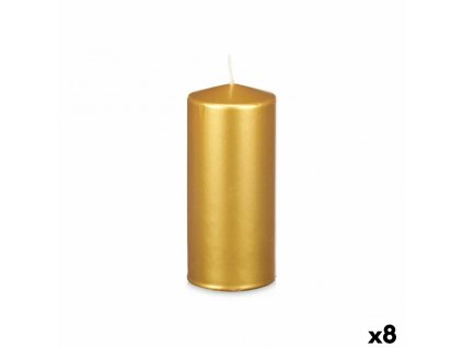 Sada sviečok Zlatá (9 x 20 x 9 cm) (8 ks)