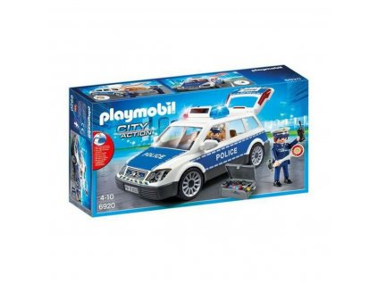 Policajné auto s odnímateľnou strechou City Action Police Playmobil 6920 Biela