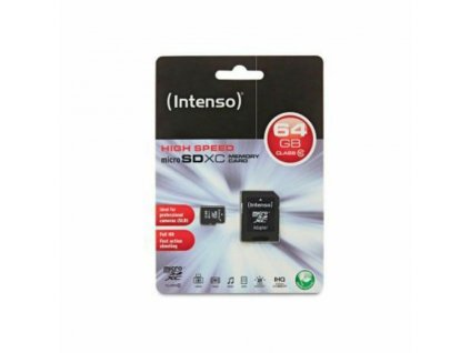 Pamäťová karta Micro SD s adaptérom INTENSO 3413490 64 GB Trieda 10