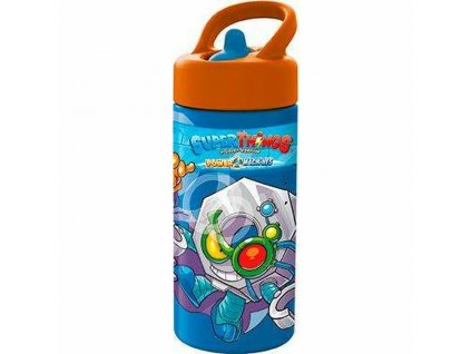 Detská fľaša na vodu s rukoväťou SuperThings Kazoom kids Červená Svetlo modrá (410 ml)